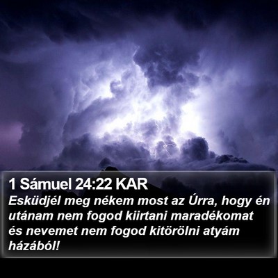 1 Sámuel 24:22 KAR Bible Verse Image