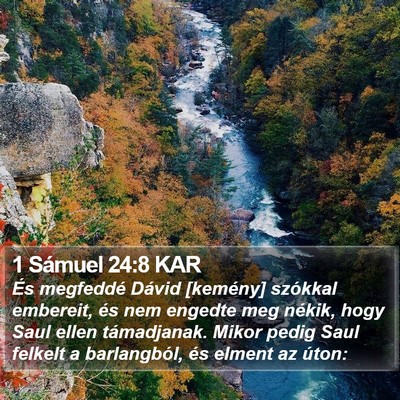 1 Sámuel 24:8 KAR Bible Verse Image