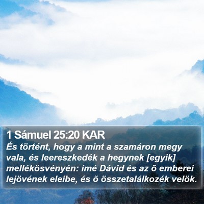 1 Sámuel 25:20 KAR Bible Verse Image