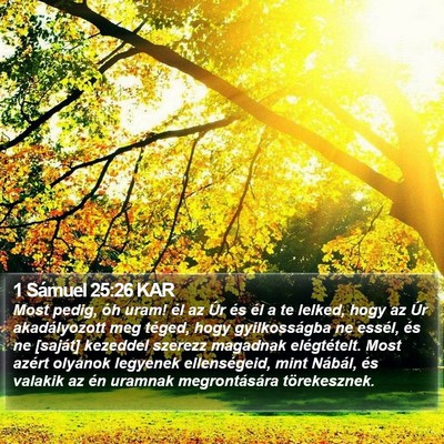 1 Sámuel 25:26 KAR Bible Verse Image