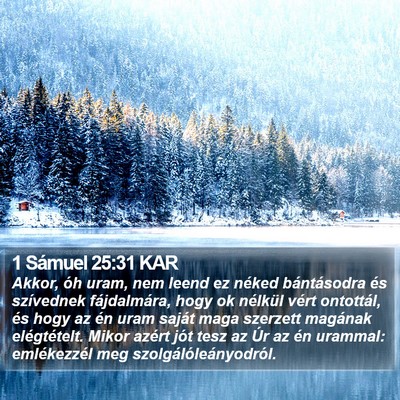 1 Sámuel 25:31 KAR Bible Verse Image