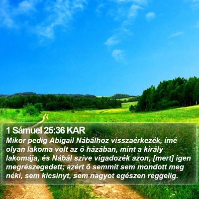 1 Sámuel 25:36 KAR Bible Verse Image