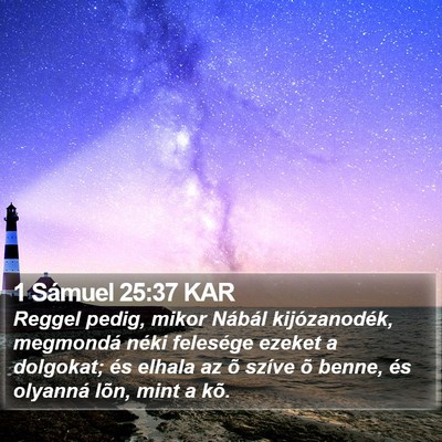 1 Sámuel 25:37 KAR Bible Verse Image