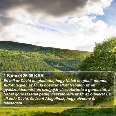 1 Sámuel 25:39 KAR Bible Verse Image