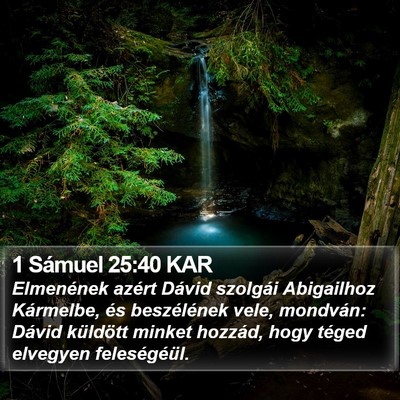 1 Sámuel 25:40 KAR Bible Verse Image