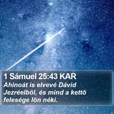 1 Sámuel 25:43 KAR Bible Verse Image