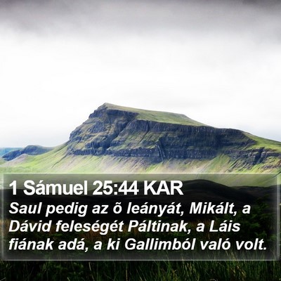 1 Sámuel 25:44 KAR Bible Verse Image