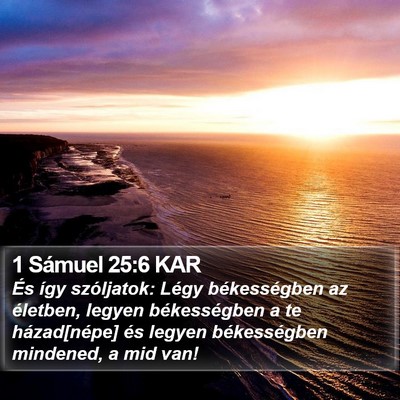 1 Sámuel 25:6 KAR Bible Verse Image