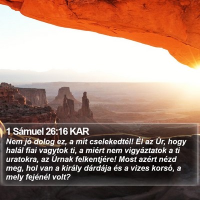 1 Sámuel 26:16 KAR Bible Verse Image