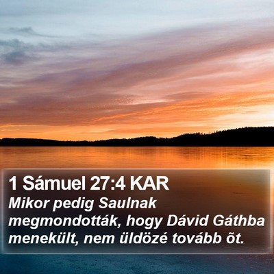 1 Sámuel 27:4 KAR Bible Verse Image