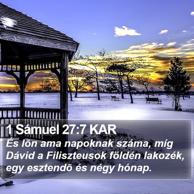 1 Sámuel 27:7 KAR Bible Verse Image