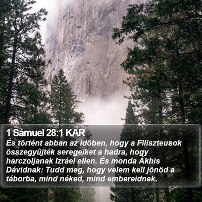 1 Sámuel 28:1 KAR Bible Verse Image