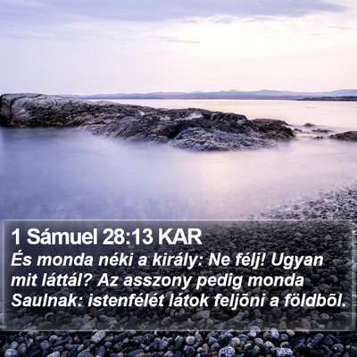 1 Sámuel 28:13 KAR Bible Verse Image