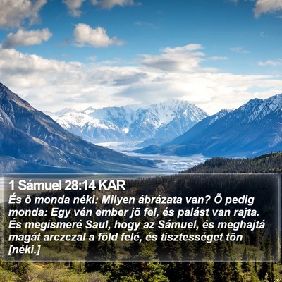 1 Sámuel 28:14 KAR Bible Verse Image