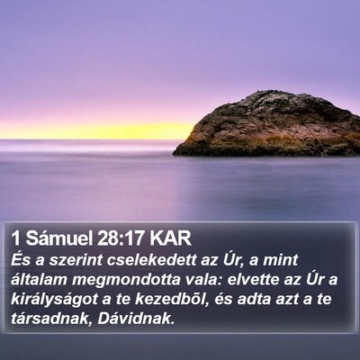 1 Sámuel 28:17 KAR Bible Verse Image