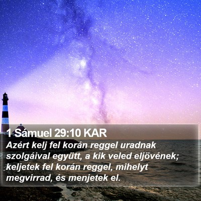 1 Sámuel 29:10 KAR Bible Verse Image
