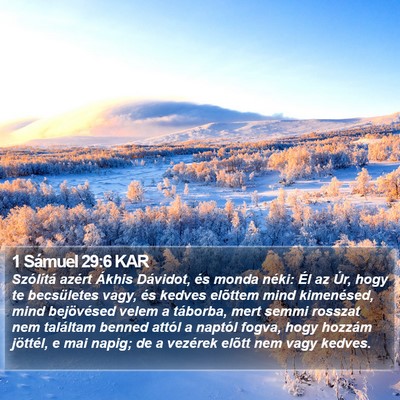 1 Sámuel 29:6 KAR Bible Verse Image