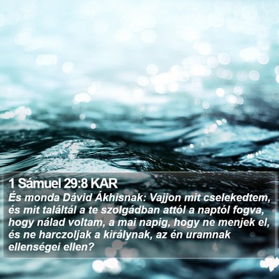 1 Sámuel 29:8 KAR Bible Verse Image