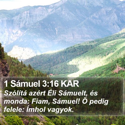 1 Sámuel 3:16 KAR Bible Verse Image