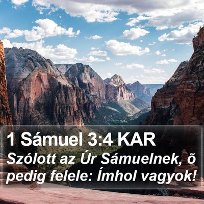 1 Sámuel 3:4 KAR Bible Verse Image