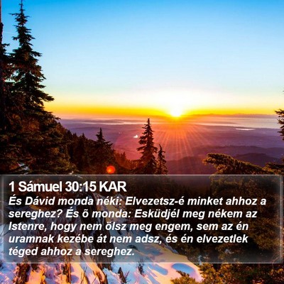 1 Sámuel 30:15 KAR Bible Verse Image