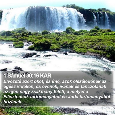 1 Sámuel 30:16 KAR Bible Verse Image