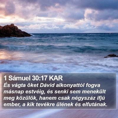 1 Sámuel 30:17 KAR Bible Verse Image