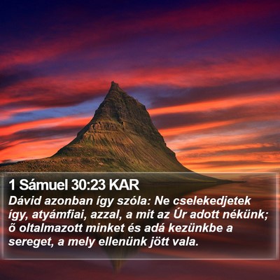 1 Sámuel 30:23 KAR Bible Verse Image