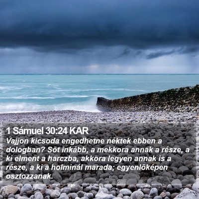 1 Sámuel 30:24 KAR Bible Verse Image