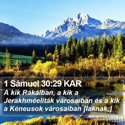1 Sámuel 30:29 KAR Bible Verse Image