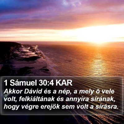 1 Sámuel 30:4 KAR Bible Verse Image