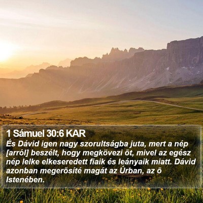 1 Sámuel 30:6 KAR Bible Verse Image