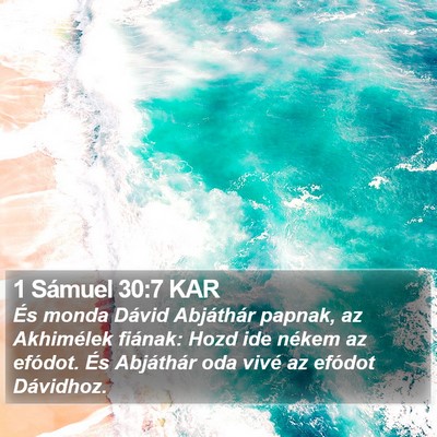 1 Sámuel 30:7 KAR Bible Verse Image
