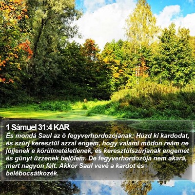 1 Sámuel 31:4 KAR Bible Verse Image