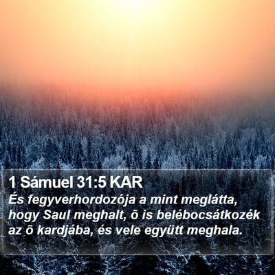 1 Sámuel 31:5 KAR Bible Verse Image