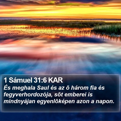 1 Sámuel 31:6 KAR Bible Verse Image