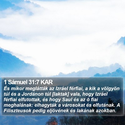 1 Sámuel 31:7 KAR Bible Verse Image