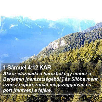 1 Sámuel 4:12 KAR Bible Verse Image