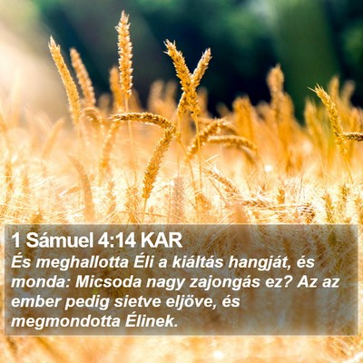 1 Sámuel 4:14 KAR Bible Verse Image