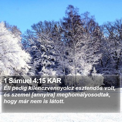 1 Sámuel 4:15 KAR Bible Verse Image