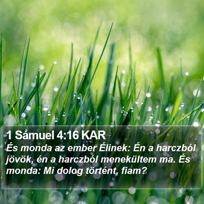1 Sámuel 4:16 KAR Bible Verse Image