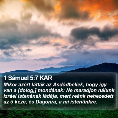 1 Sámuel 5:7 KAR Bible Verse Image