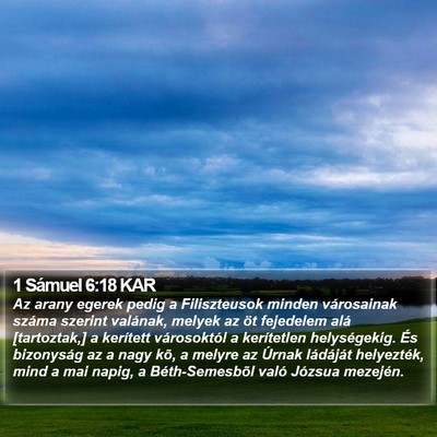 1 Sámuel 6:18 KAR Bible Verse Image