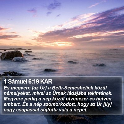 1 Sámuel 6:19 KAR Bible Verse Image