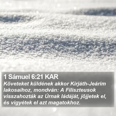1 Sámuel 6:21 KAR Bible Verse Image