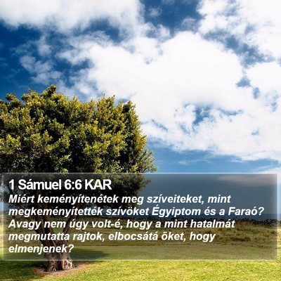 1 Sámuel 6:6 KAR Bible Verse Image
