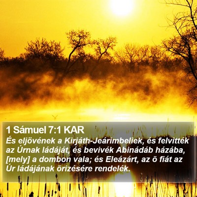 1 Sámuel 7:1 KAR Bible Verse Image