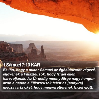 1 Sámuel 7:10 KAR Bible Verse Image