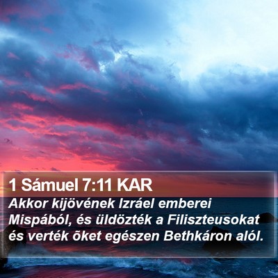 1 Sámuel 7:11 KAR Bible Verse Image