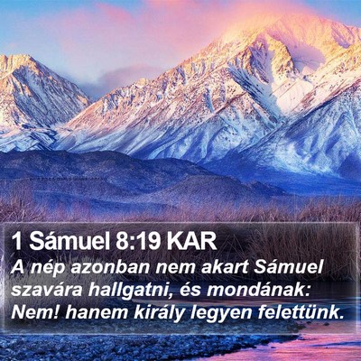 1 Sámuel 8:19 KAR Bible Verse Image
